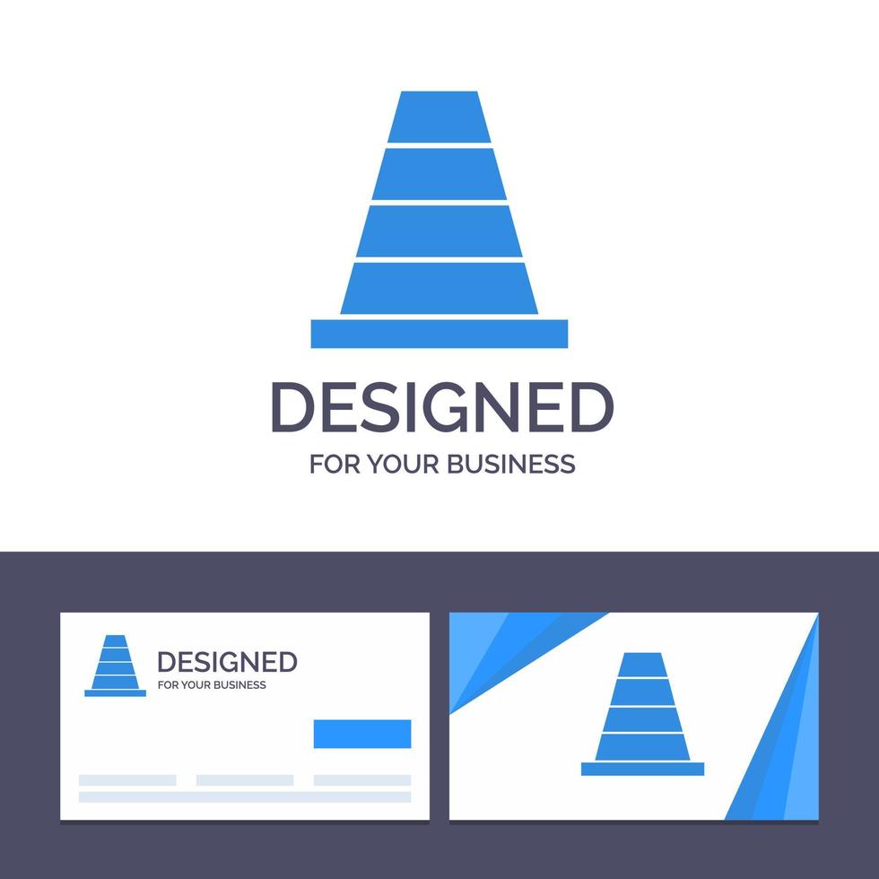 creatief bedrijf kaart en logo sjabloon ijshoorntje bouw gereedschap vector illustratie