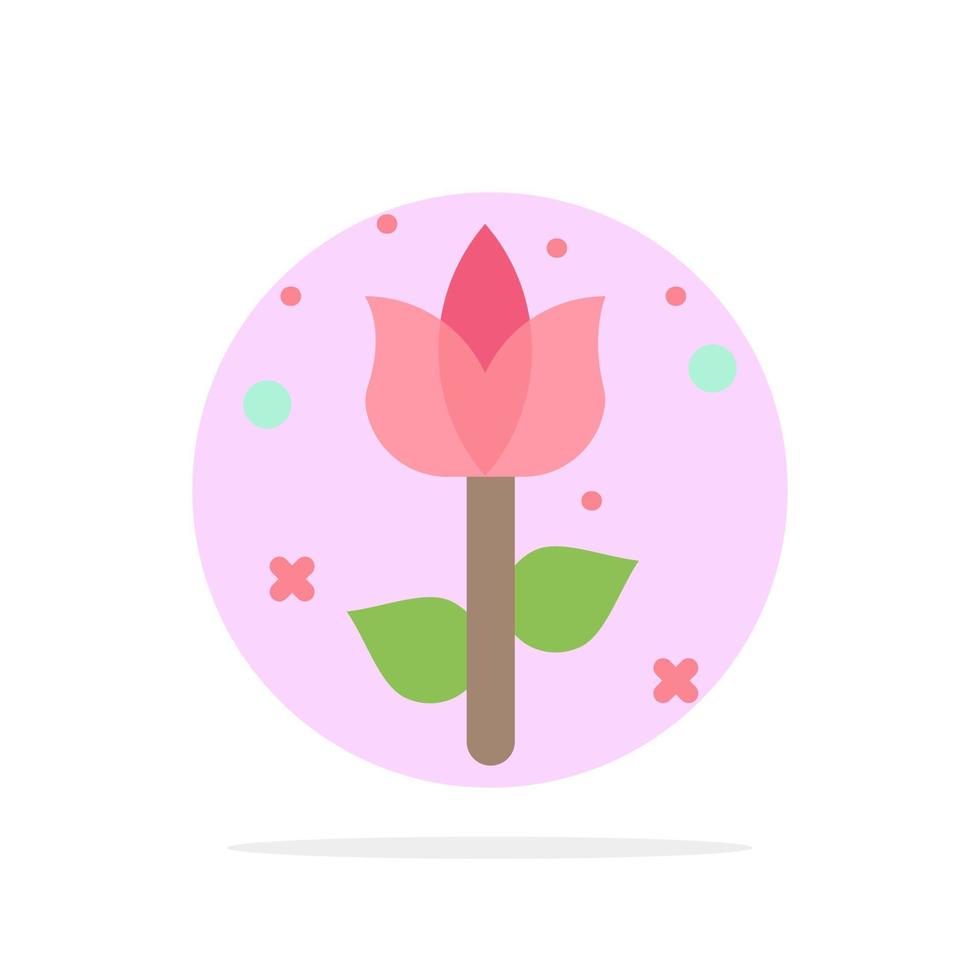 decoratie Pasen bloem fabriek abstract cirkel achtergrond vlak kleur icoon vector