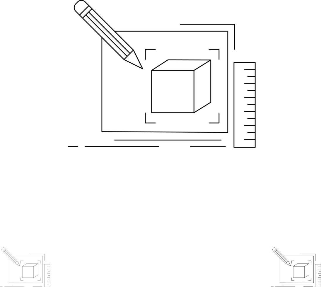 tekening kunst schetsen lijn potlood stoutmoedig en dun zwart lijn icoon reeks vector