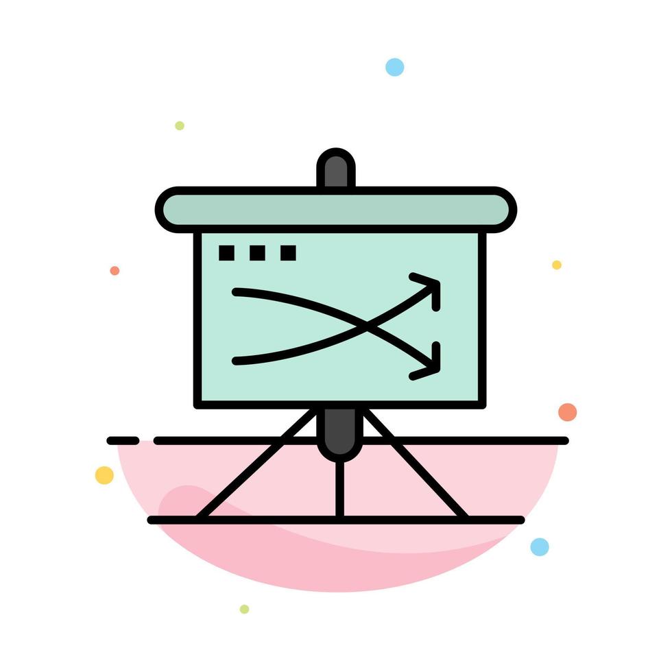 strategisch bedrijf plan planning diagram abstract vlak kleur icoon sjabloon vector