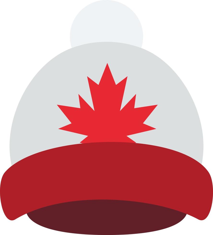 hoed pet blad Canada vlak kleur icoon vector icoon banier sjabloon
