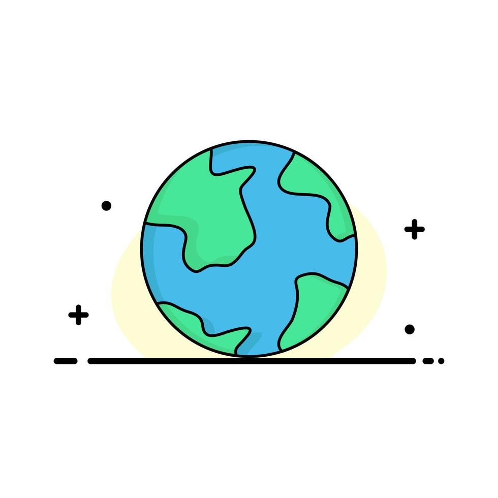 aarde wereldbol wereld aardrijkskunde ontdekking vlak kleur icoon vector