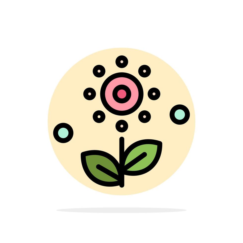 bloem fabriek roos voorjaar abstract cirkel achtergrond vlak kleur icoon vector