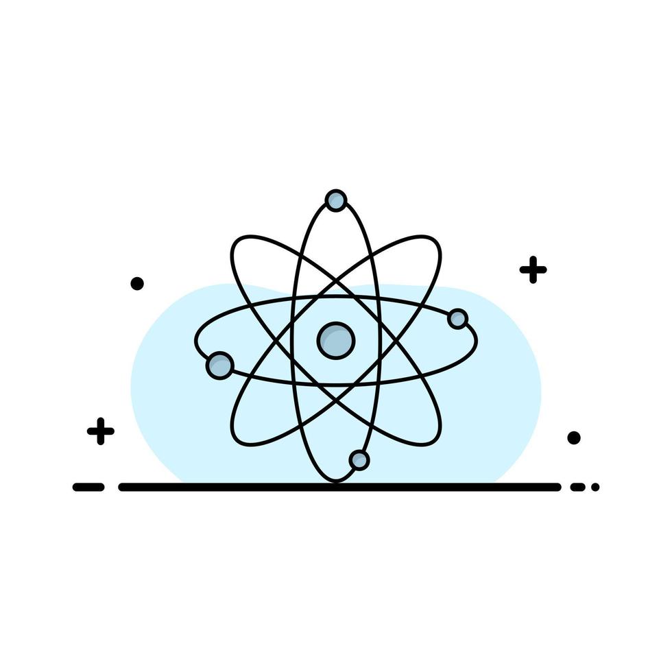 atoom nucleair molecuul chemie wetenschap vlak kleur icoon vector