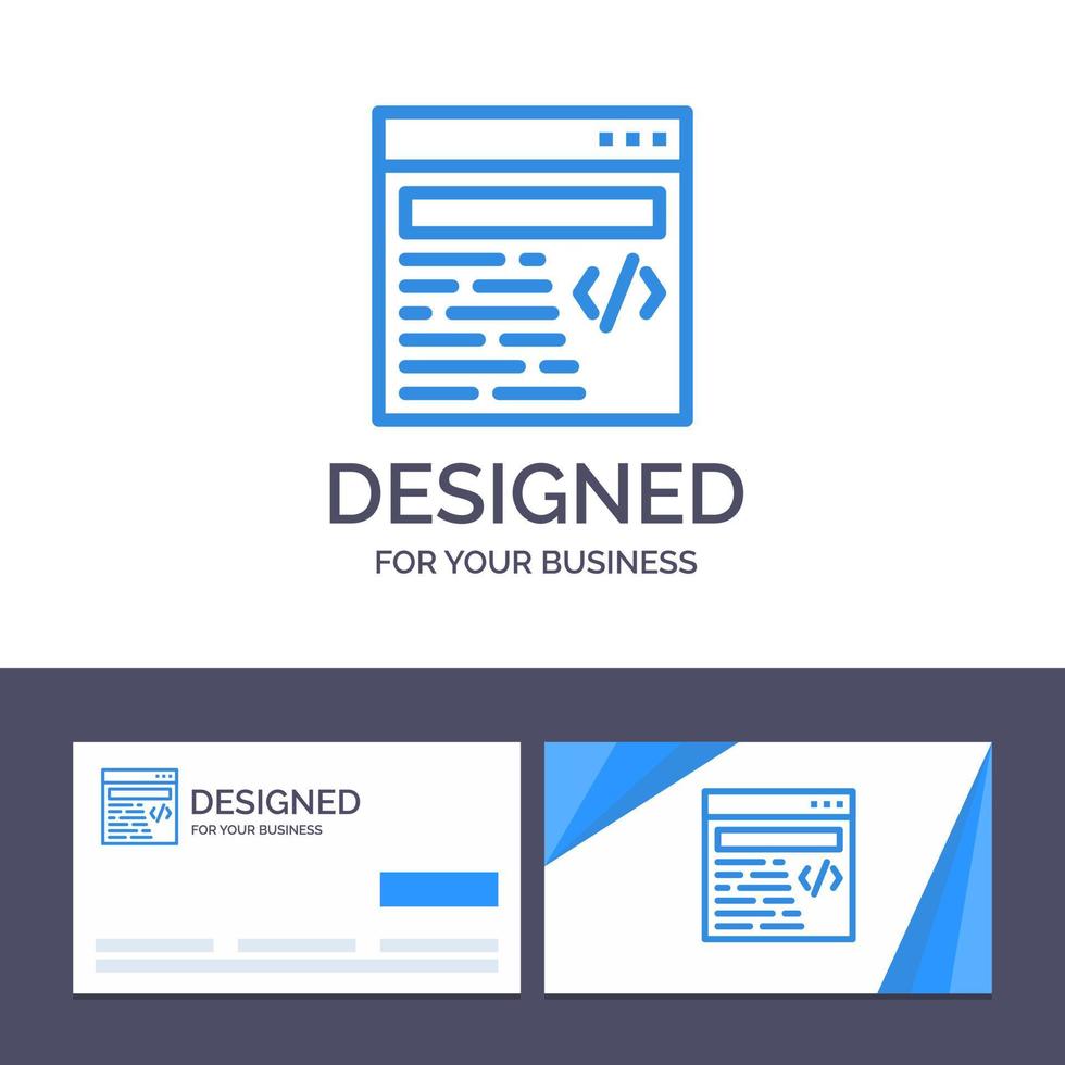creatief bedrijf kaart en logo sjabloon web ontwerp tekst vector illustratie
