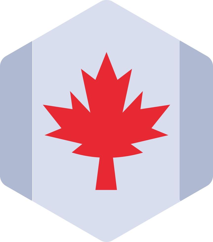 vlag herfst Canada blad esdoorn- vlak kleur icoon vector icoon banier sjabloon