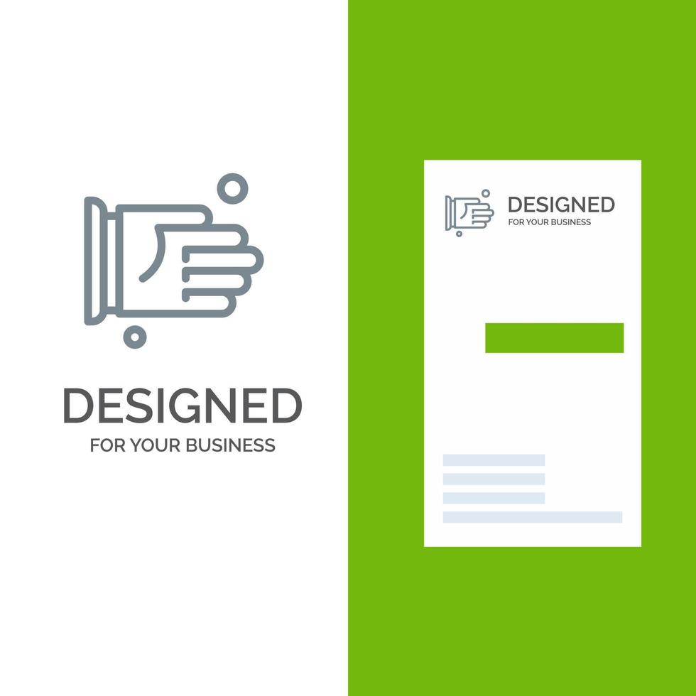 hand- handdruk overeenkomst kantoor grijs logo ontwerp en bedrijf kaart sjabloon vector