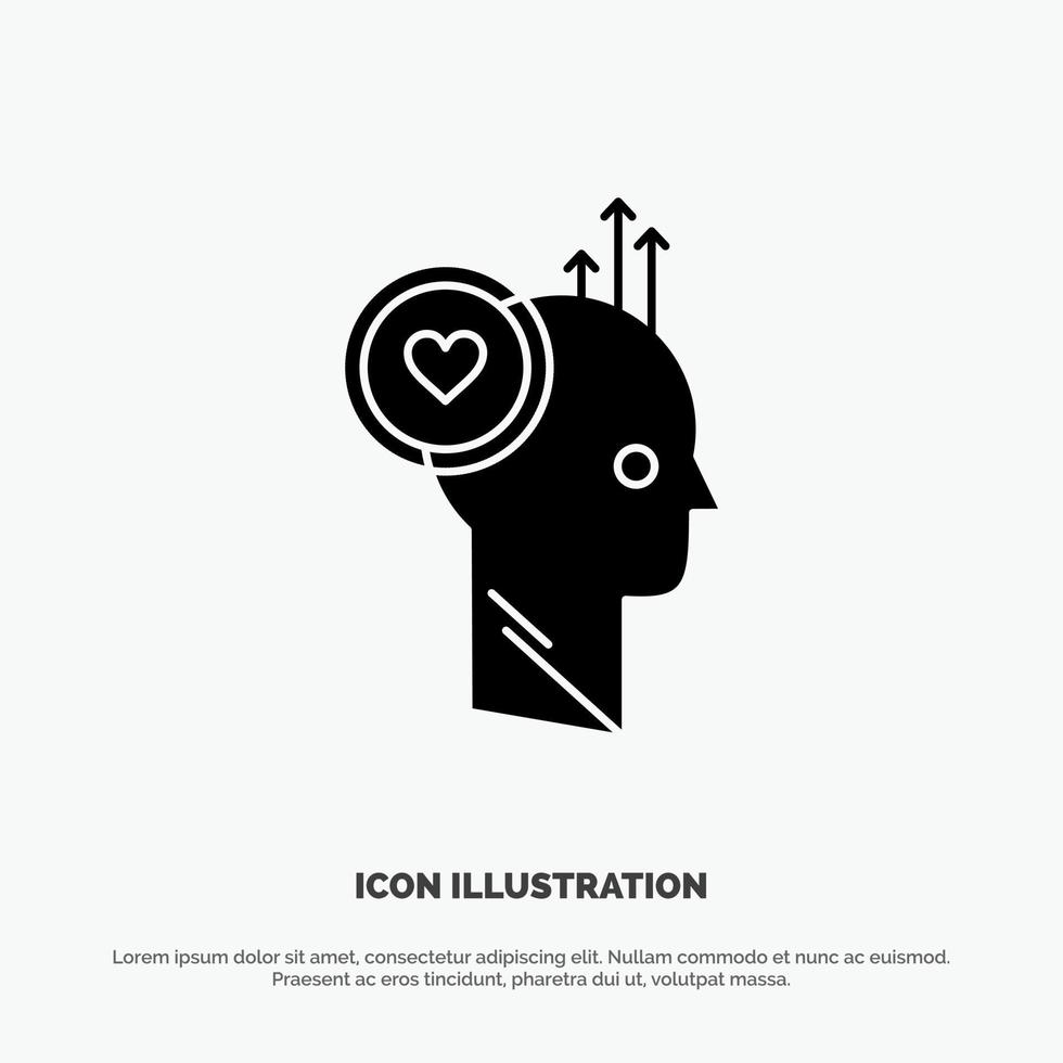 gebruiker Leuk vinden personeel kantoor idee solide glyph icoon vector