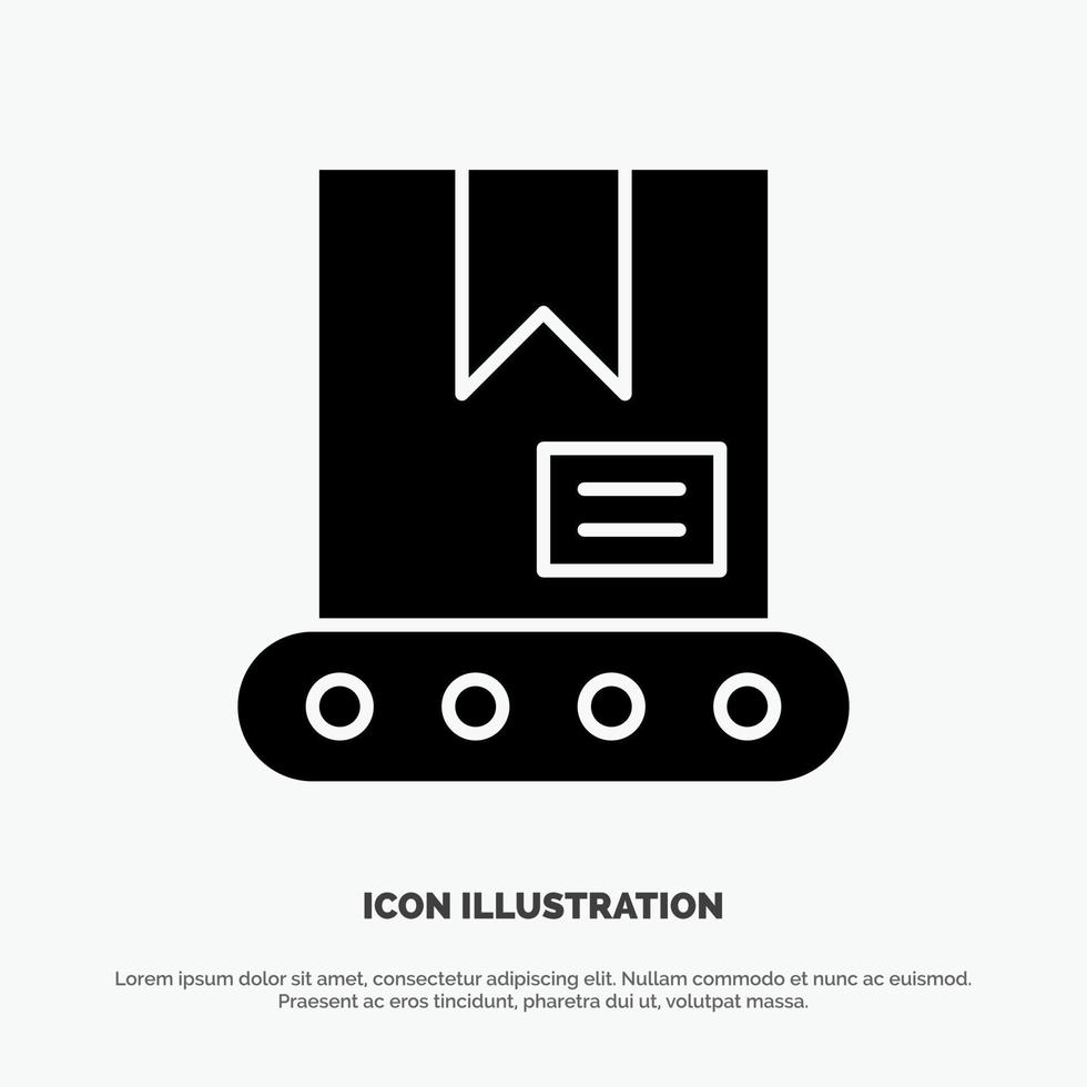 bulldozer bouw kraan solide glyph icoon vector