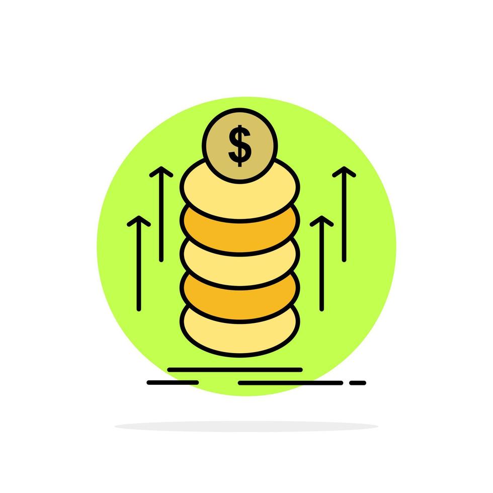 geld bundel overdracht munten abstract cirkel achtergrond vlak kleur icoon vector