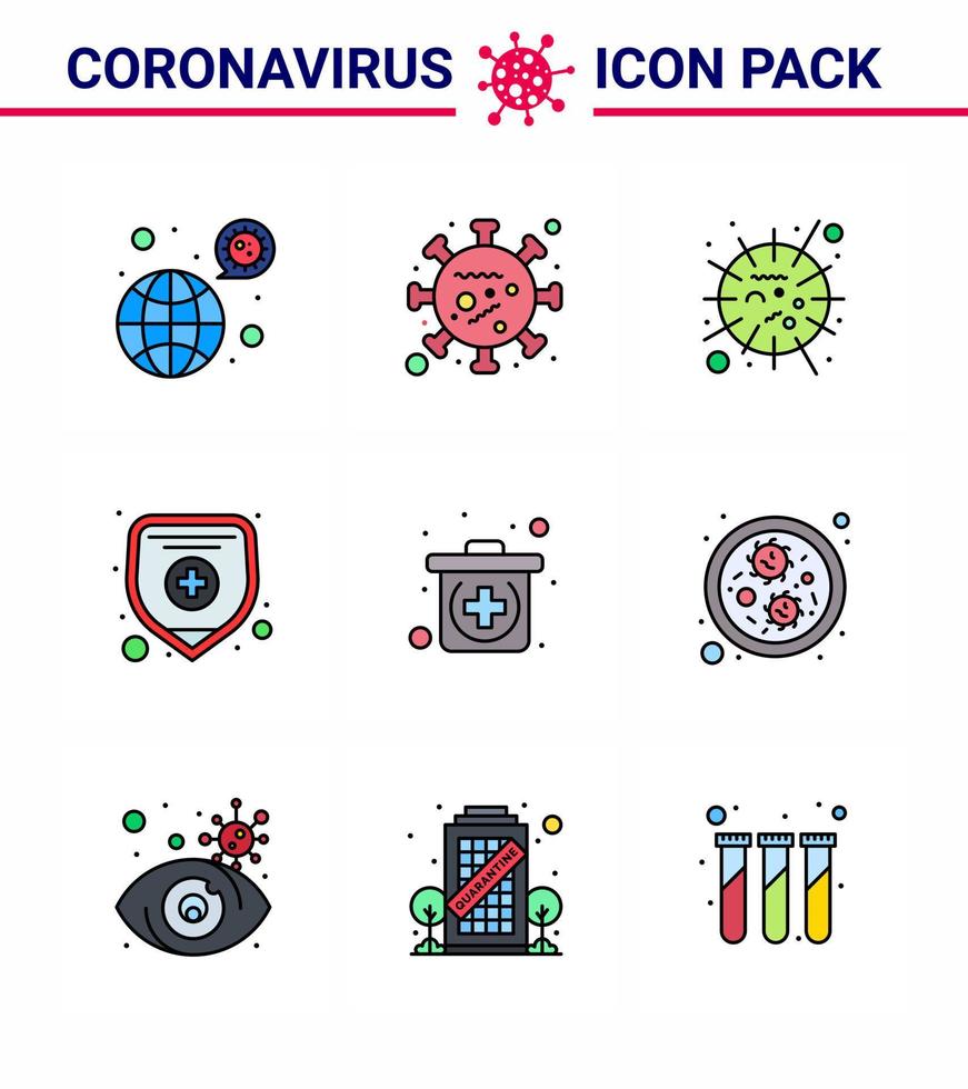 corona virus het voorkomen covid19 tips naar vermijden letsel 9 gevulde lijn vlak kleur icoon voor presentatie bescherming Gezondheid verzekering leven virus mers virale coronavirus 2019november ziekte vector ontwerp el