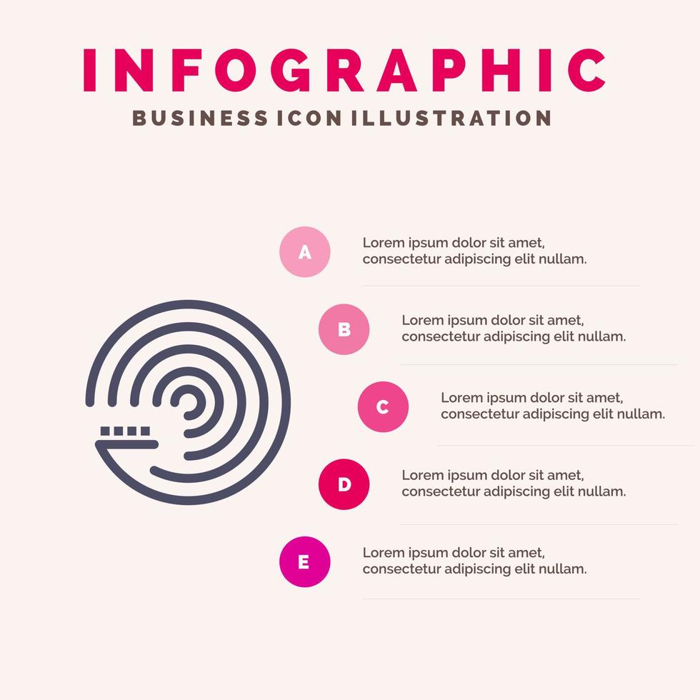 voorspelling model- voorspelling model- wetenschap solide icoon infographics 5 stappen presentatie achtergrond vector