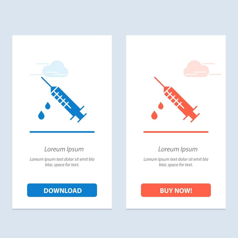 dope injectie medisch drug blauw en rood downloaden en kopen nu web widget kaart sjabloon vector