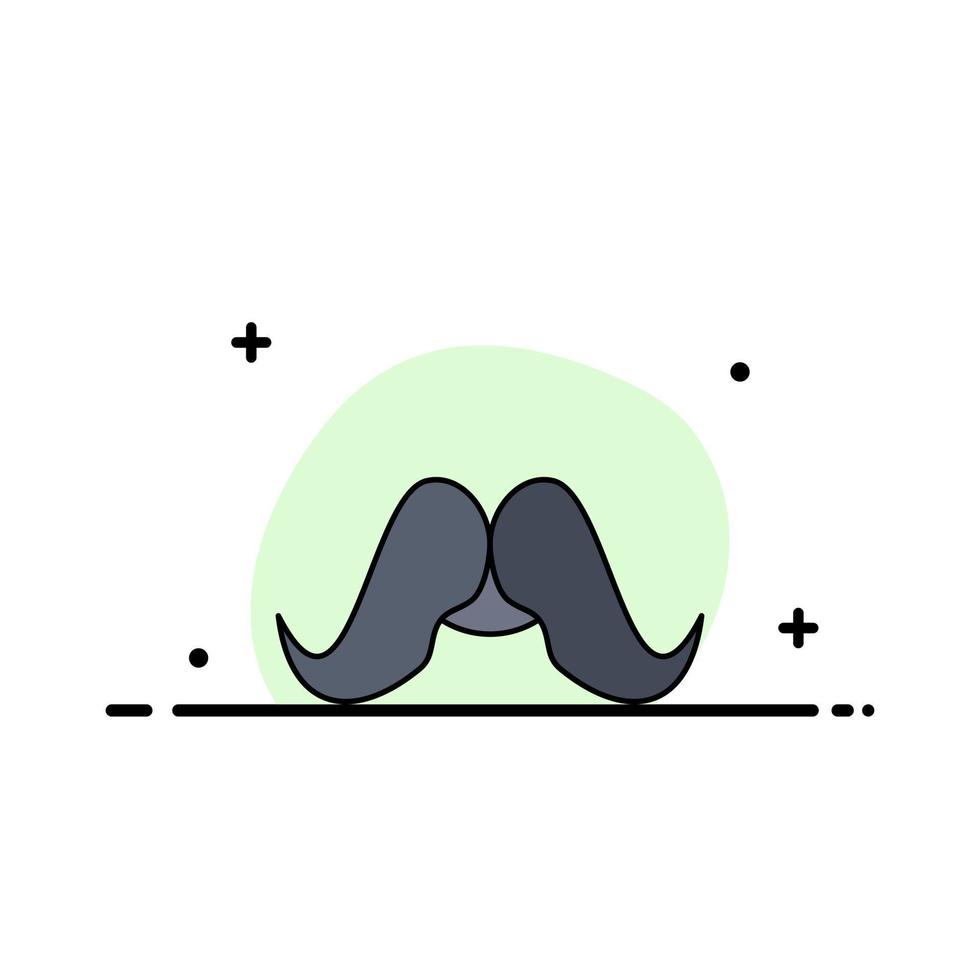 snor hipster movember mannetje mannen vlak kleur icoon vector