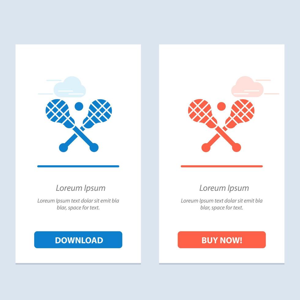 kruisen lacrosse stok stokjes blauw en rood downloaden en kopen nu web widget kaart sjabloon vector
