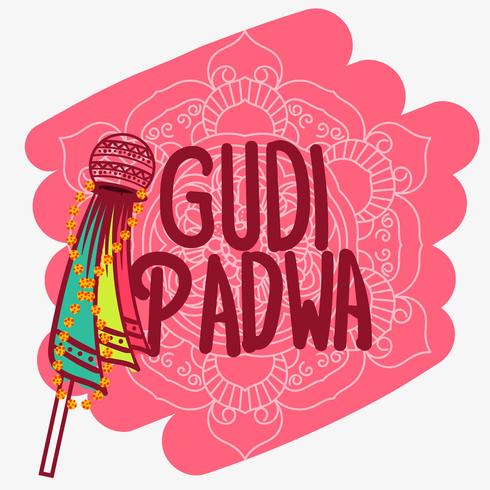 Gudi Padwa achtergrond vector