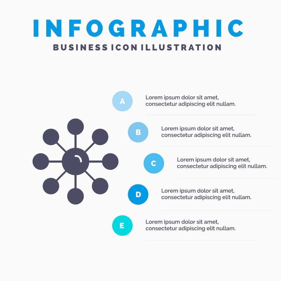 droog huid huid huid zorg huid huid bescherming solide icoon infographics 5 stappen presentatie achtergrond vector