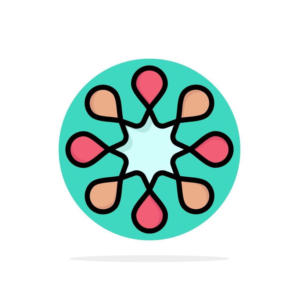 solidariteit Gezondheid ziekte abstract cirkel achtergrond vlak kleur icoon vector