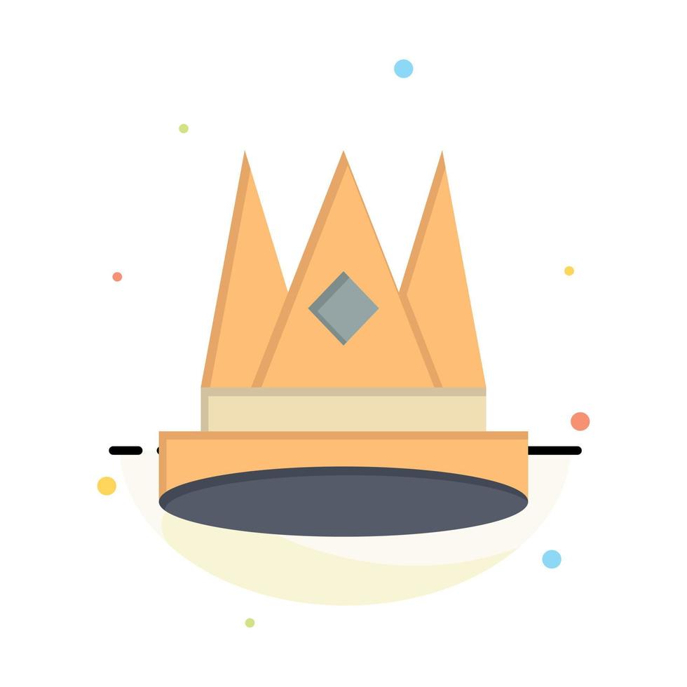kroon koning rijk eerste positie prestatie abstract vlak kleur icoon sjabloon vector