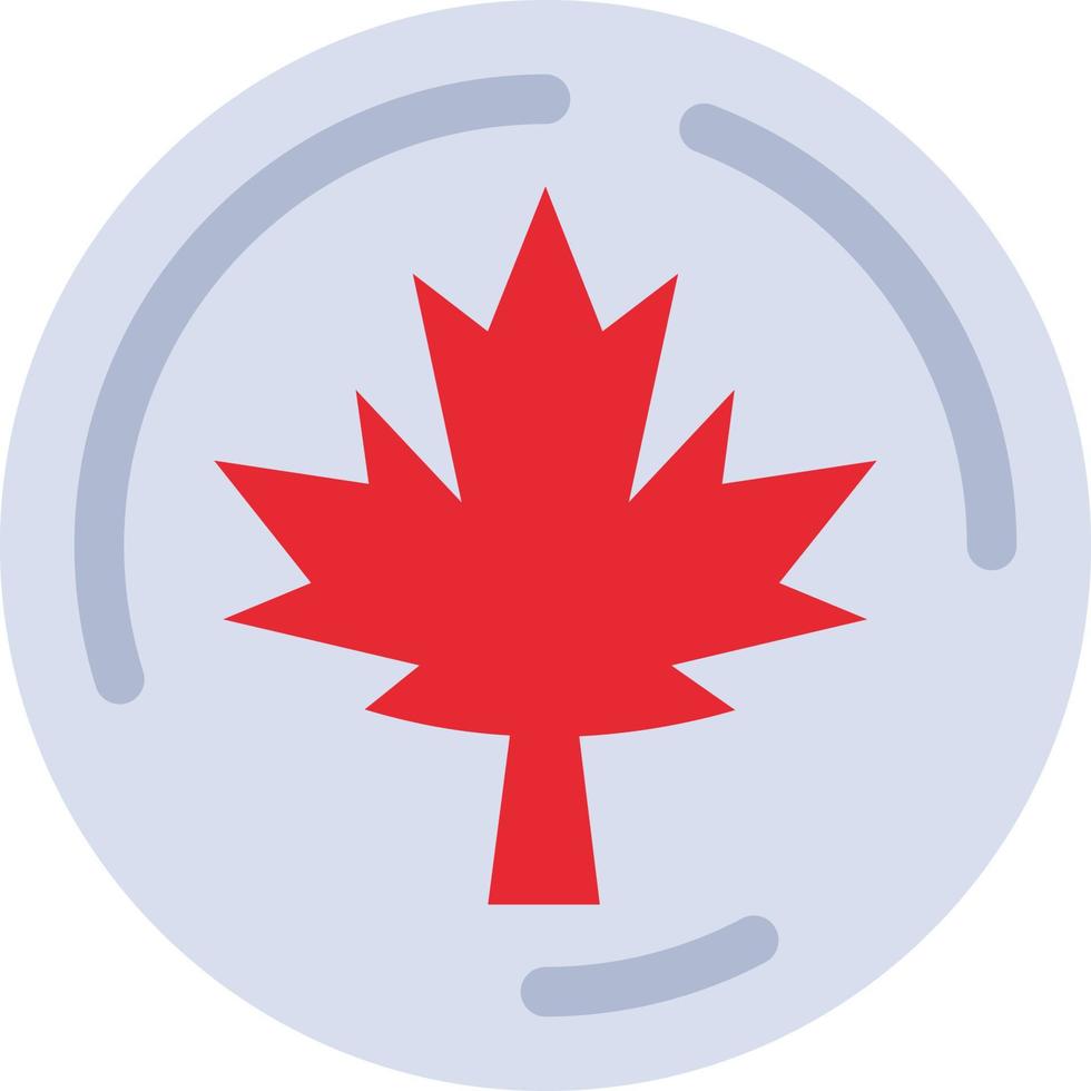 herfst Canada blad esdoorn- vlak kleur icoon vector icoon banier sjabloon