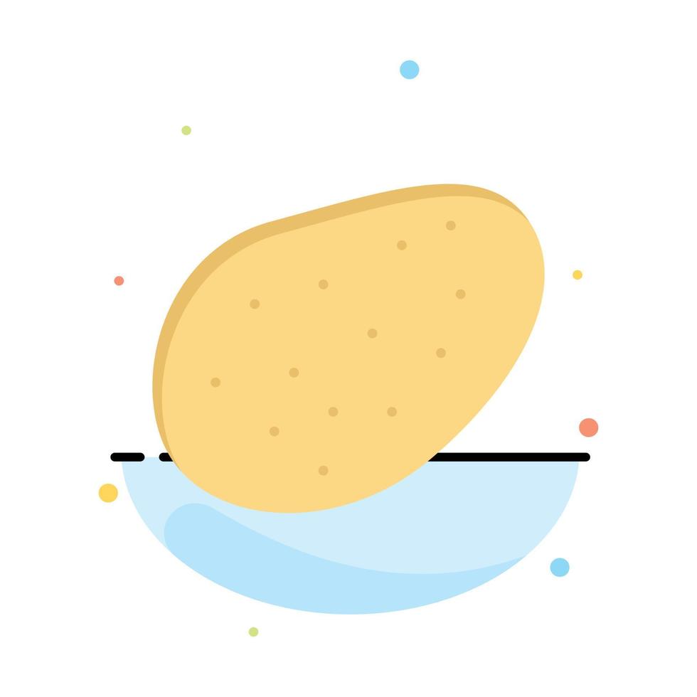 aardappel voedsel abstract vlak kleur icoon sjabloon vector