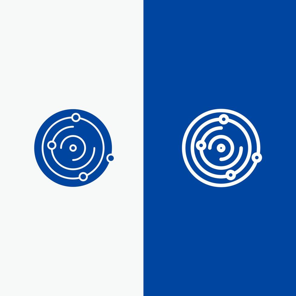 ruimte universum medisch Gezondheid lijn en glyph solide icoon blauw banier lijn en glyph solide icoon blauw banier vector