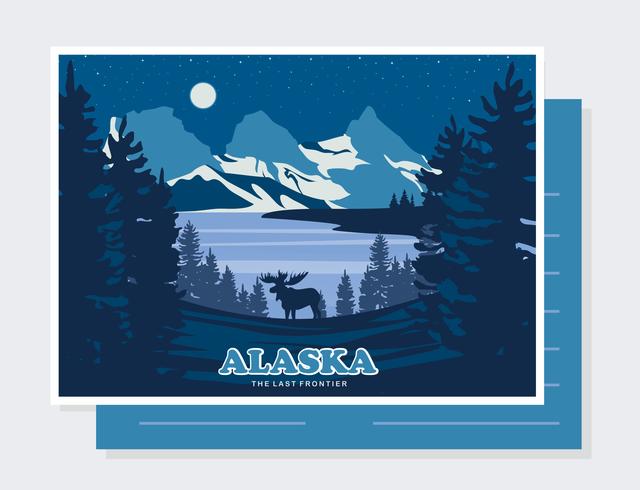 Alaska briefkaart Vector