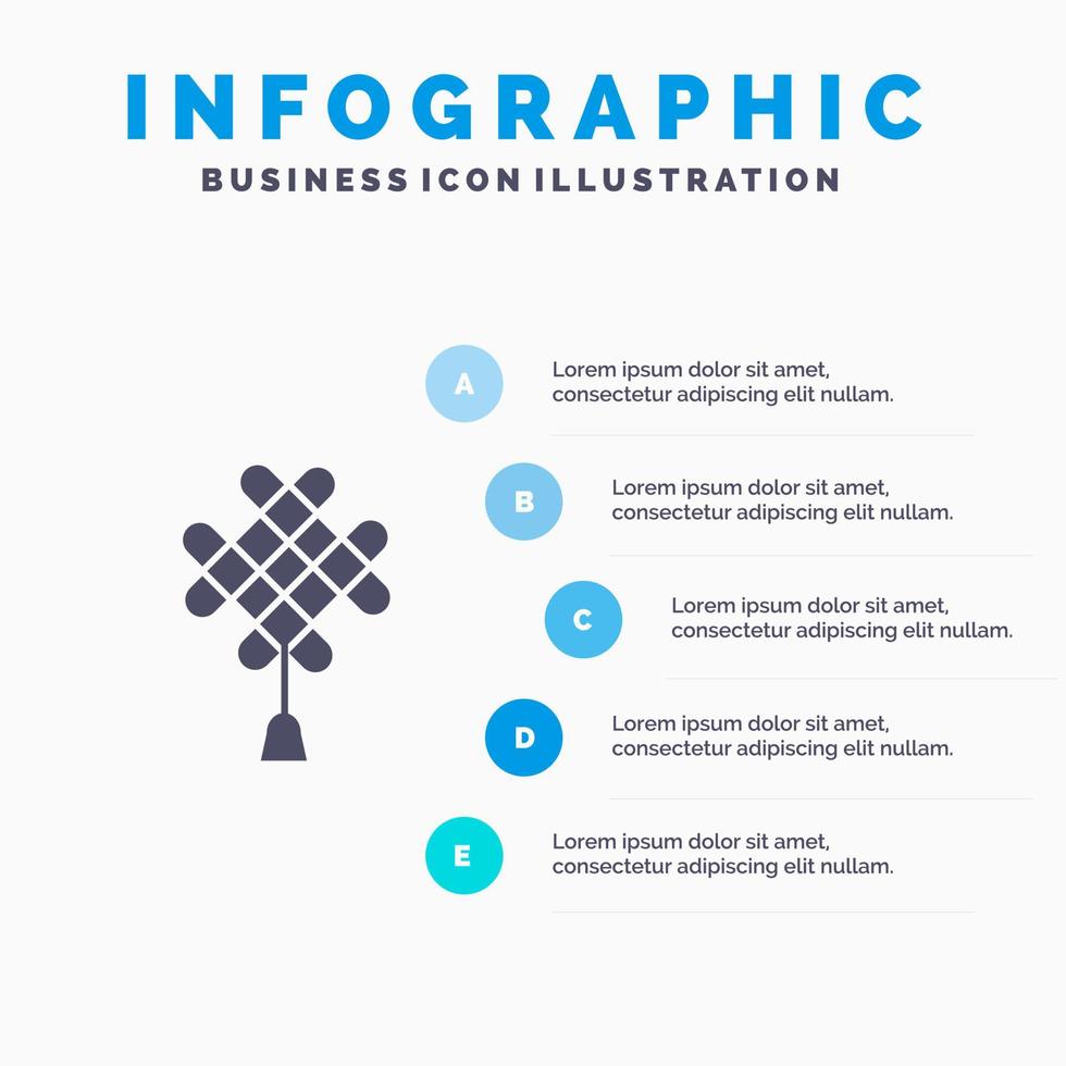 Chinese knoop China Chinese decoratie infographics presentatie sjabloon 5 stappen presentatie vector