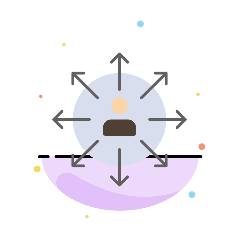 richting pijlen carrière werknemer menselijk persoon manieren abstract vlak kleur icoon sjabloon vector