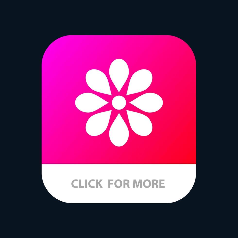 bloem decoratie Pasen bloem fabriek mobiel app knop android en iOS glyph versie vector