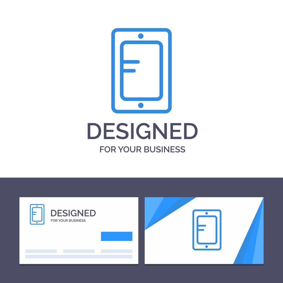 creatief bedrijf kaart en logo sjabloon mobiel online studie school- vector illustratie