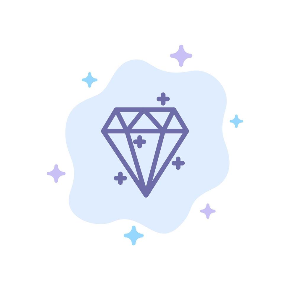 diamant kristal succes prijs blauw icoon Aan abstract wolk achtergrond vector