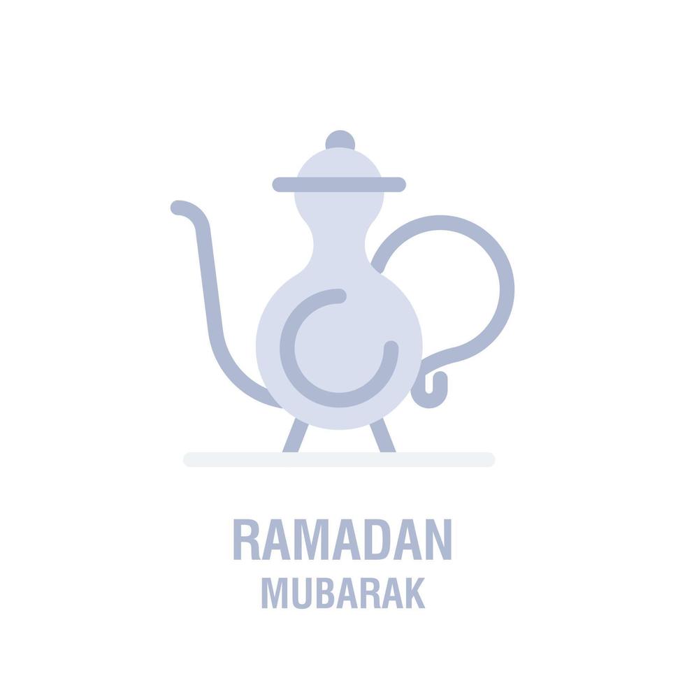 Ramadan pictogrammen moslim Islam gebed en Ramadan kareem dun lijn pictogrammen reeks modern vlak stijl symbolen geïsoleerd Aan wit voor infographics of web gebruik vector