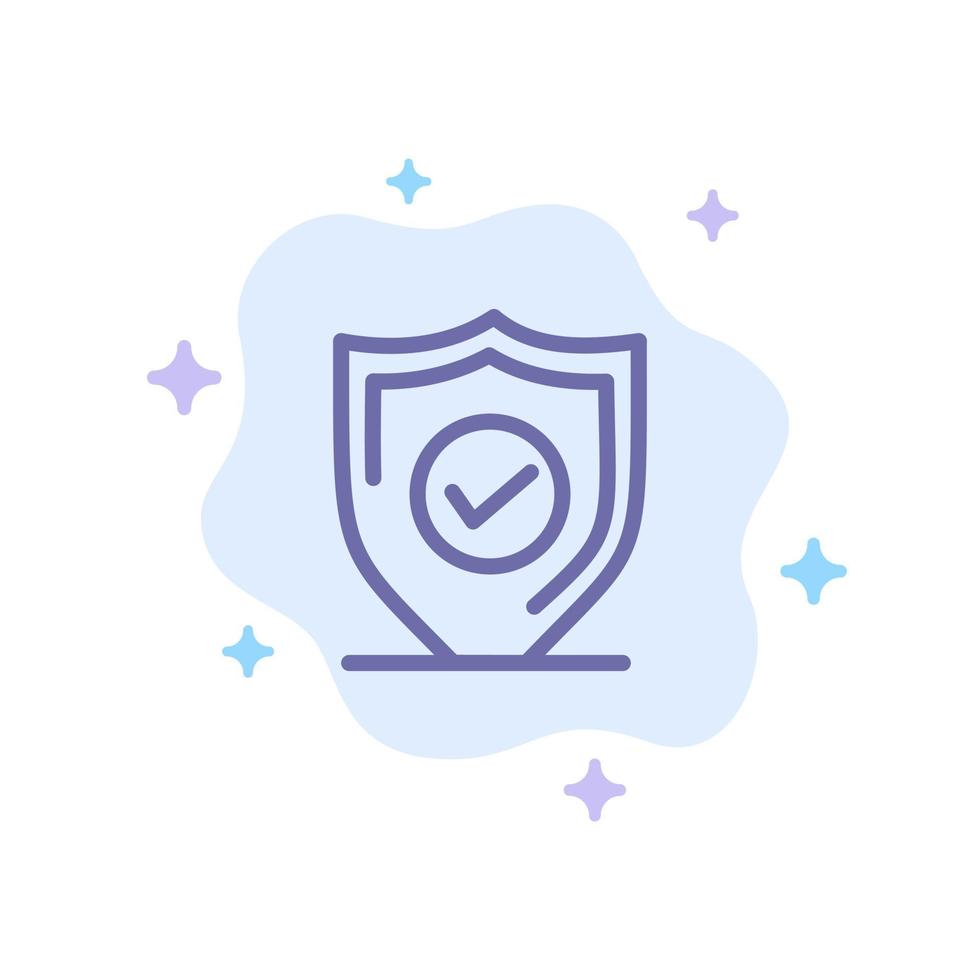 bevestigen bescherming veiligheid beveiligen blauw icoon Aan abstract wolk achtergrond vector