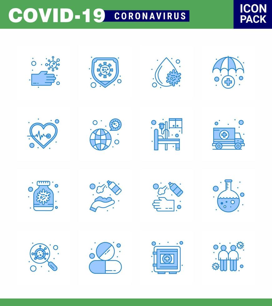 coronavirus 2019-nCoV covid19 het voorkomen icoon reeks pulse ritme bloed medisch verzekering virale coronavirus 2019november ziekte vector ontwerp elementen