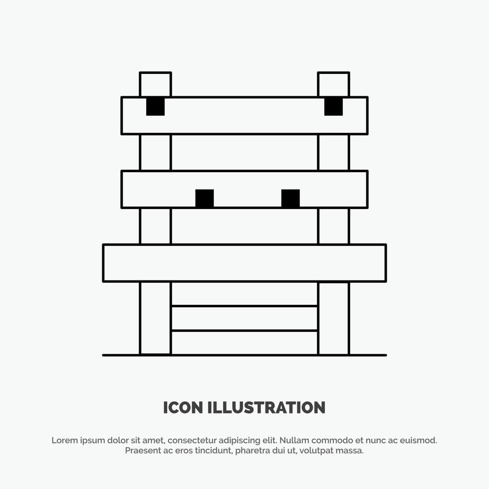 stoel kamer station aan het wachten lijn icoon vector