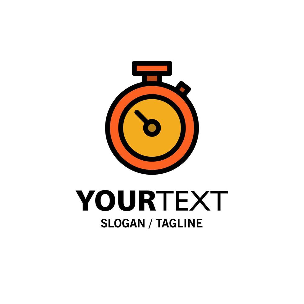 timer stopwatch kijk maar tijd bedrijf logo sjabloon vlak kleur vector