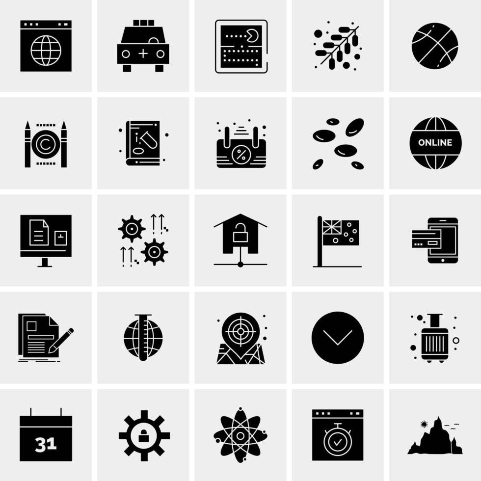 25 universeel bedrijf pictogrammen vector creatief icoon illustratie naar gebruik in web en mobiel verwant project