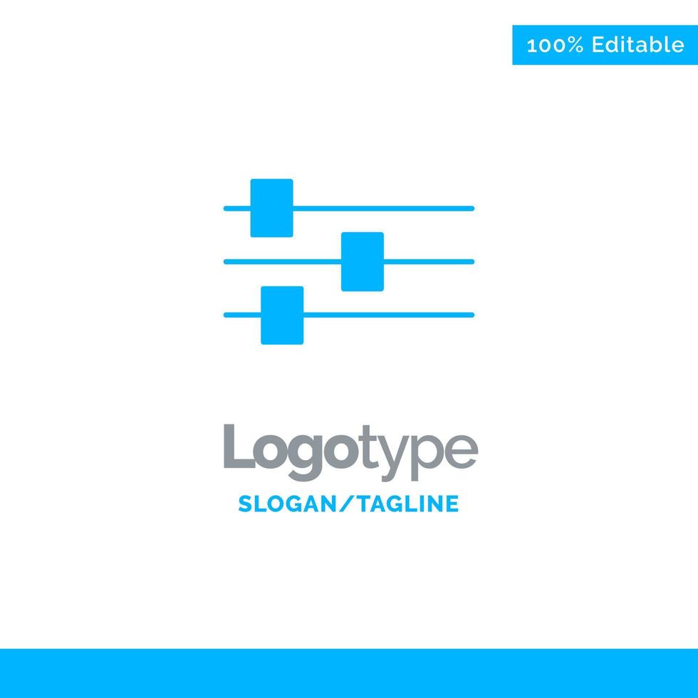 ontwerp Bewerk gereedschap blauw solide logo sjabloon plaats voor slogan vector