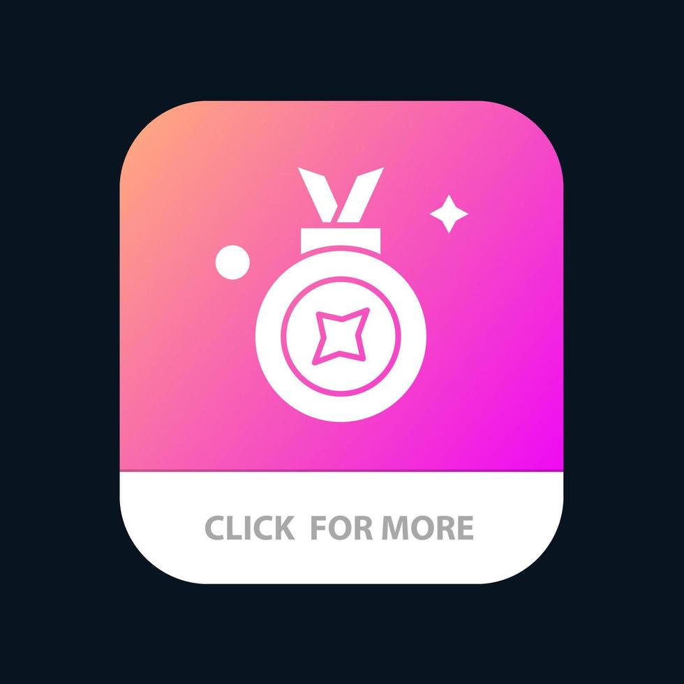 prijs prijs insigne prijs lint insigne mobiel app knop android en iOS glyph versie vector