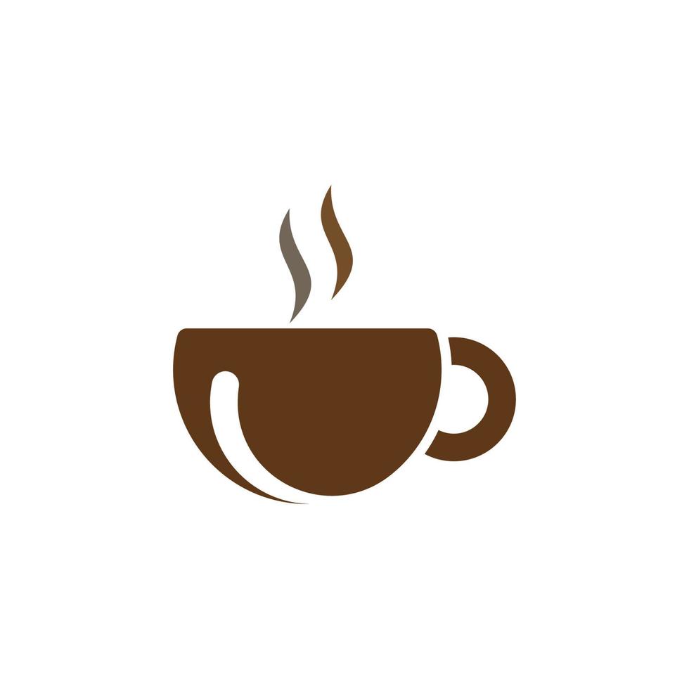 koffie glas logo vector