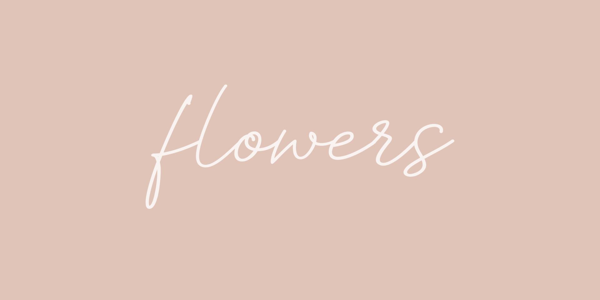 bloemen- hand- getrokken schoonschrift en belettering inscriptie. vector