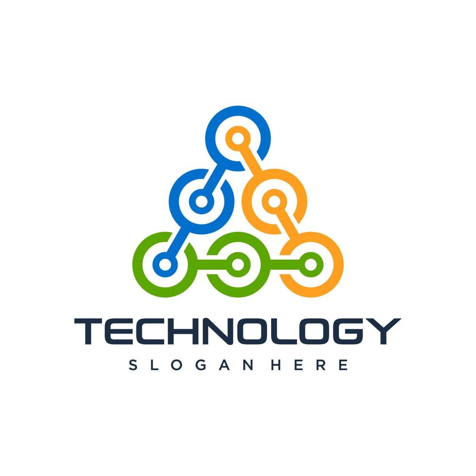 abstract digitaal verbinding technologie logo vector sjabloon