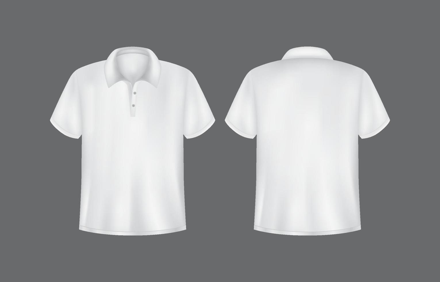 3d polo wit overhemd vector