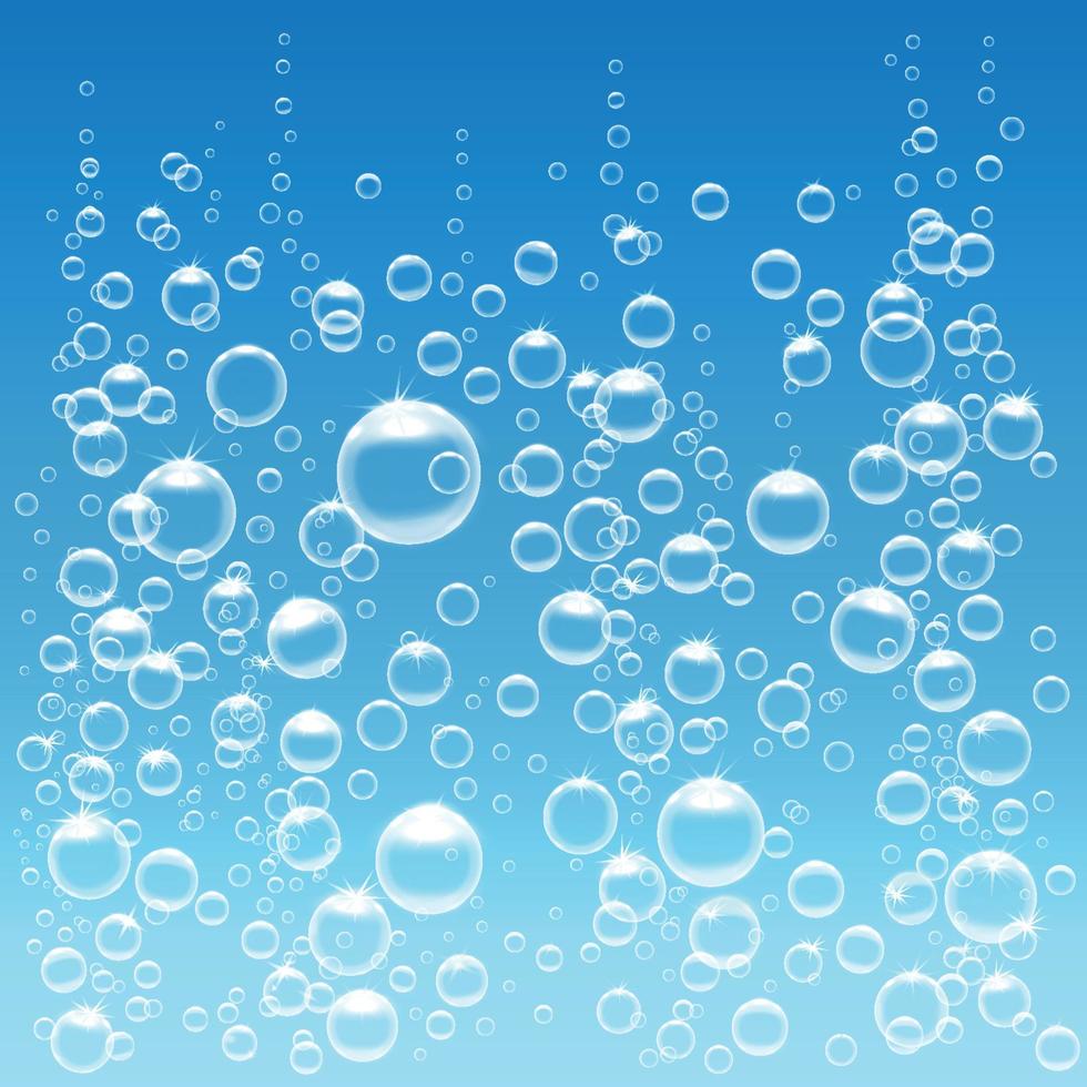 bubbels onder water vector illustratie