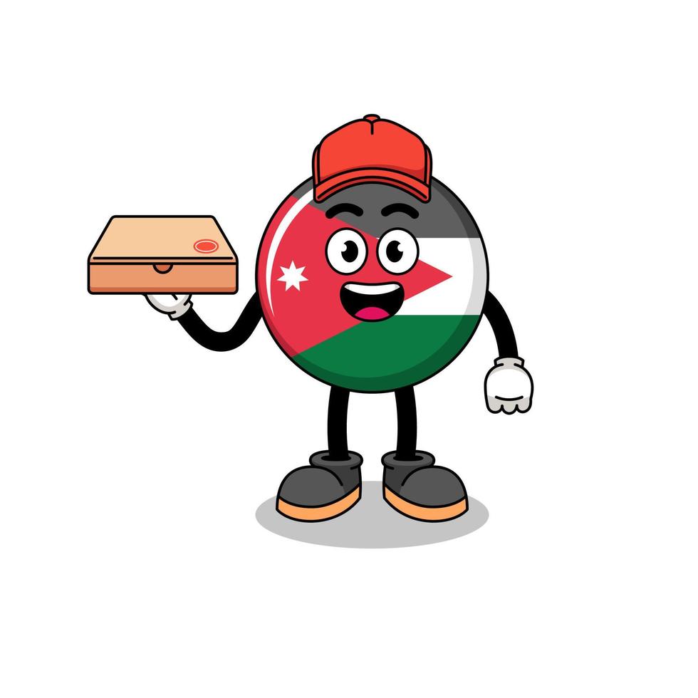 Jordanië vlag illustratie net zo een pizza postbode vector