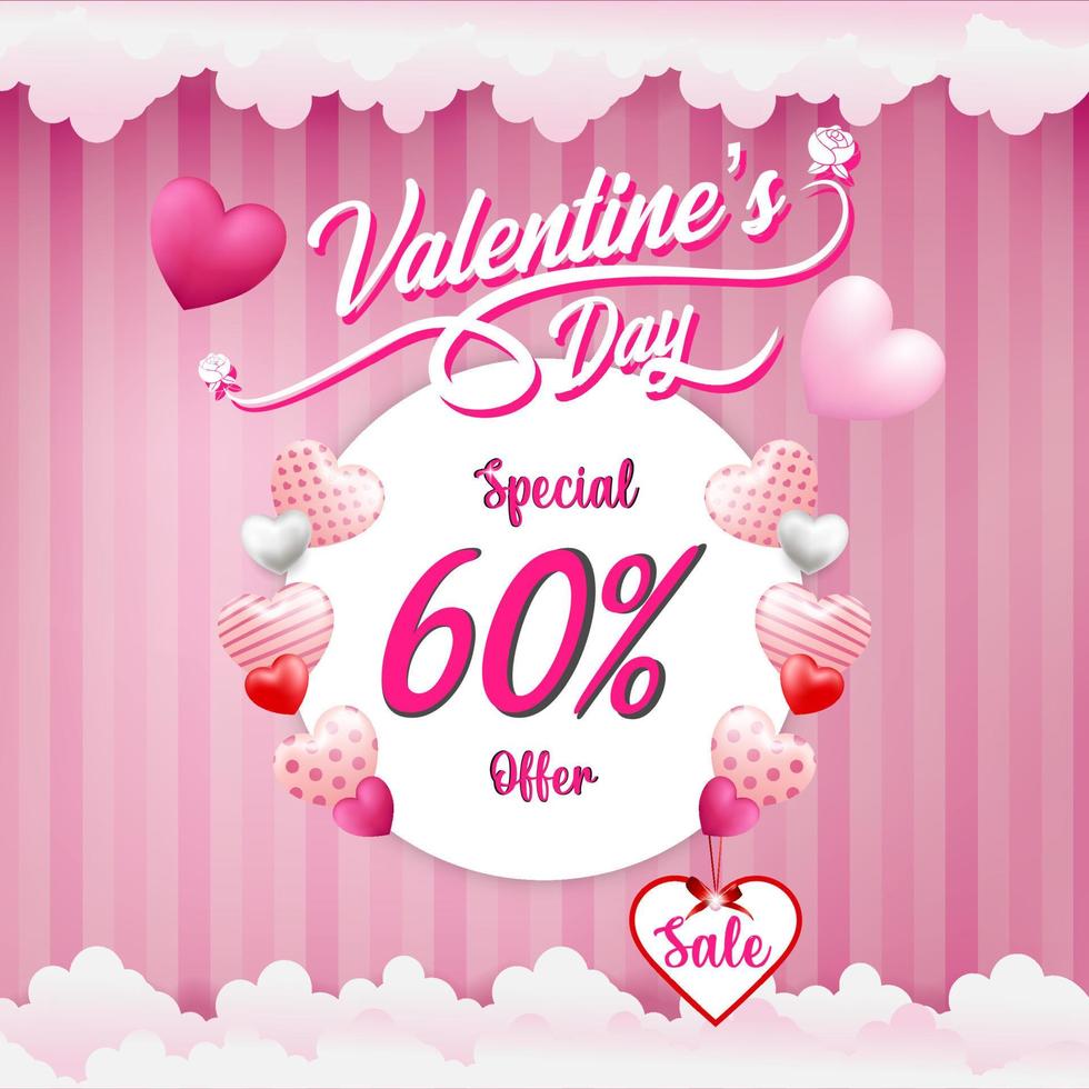 Valentijnsdag verkoop banner vector