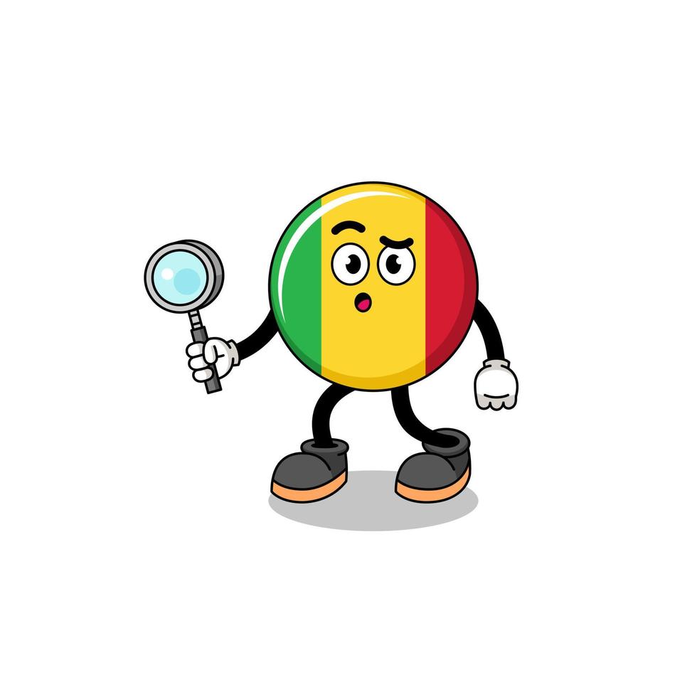 mascotte van Mali vlag zoeken vector