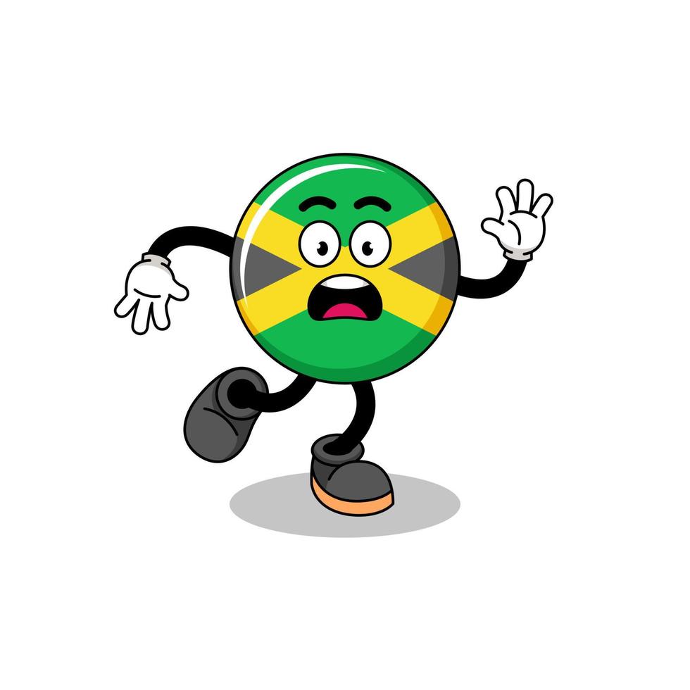 uitglijden Jamaica vlag mascotte illustratie vector