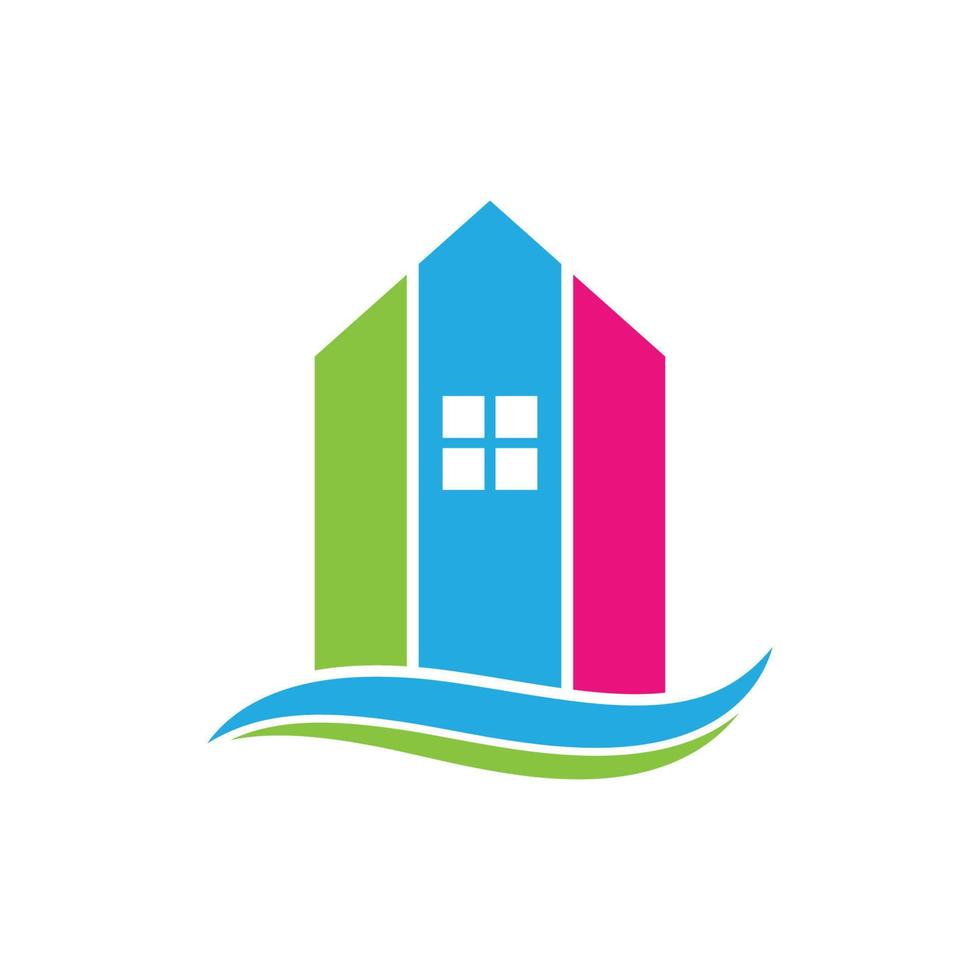 huis verf logo icoon vector illustratie